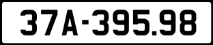 ảnh biển số xe 37A-395.98