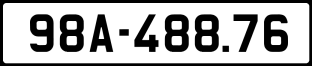 Thông tin biển số xe 98A-488.76 ảnh biển số xe 98A-488.76