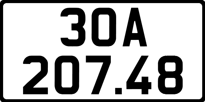 bien so xe 30A20748