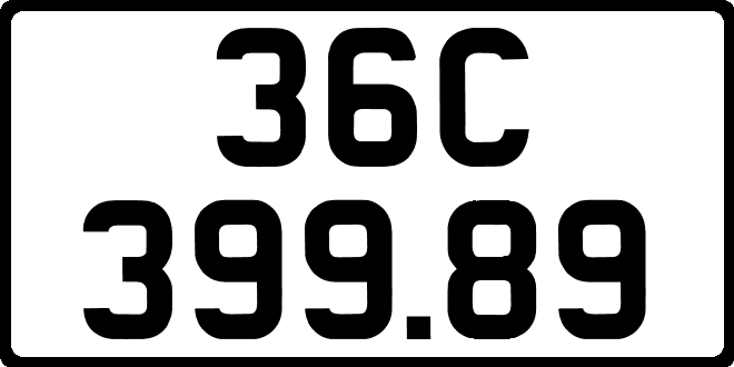 bien so xe 36C39989
