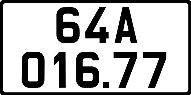 bien so xe 64A01677