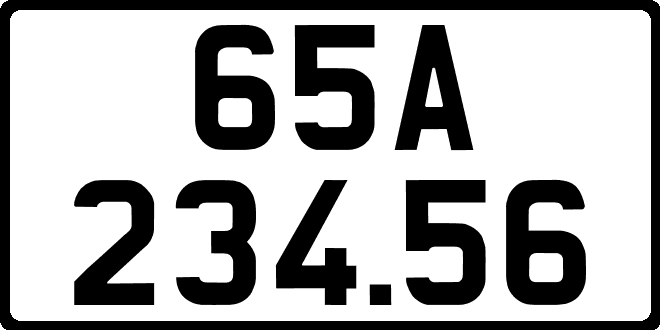 bien so xe 65A23456