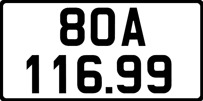 bien so xe 80A11699